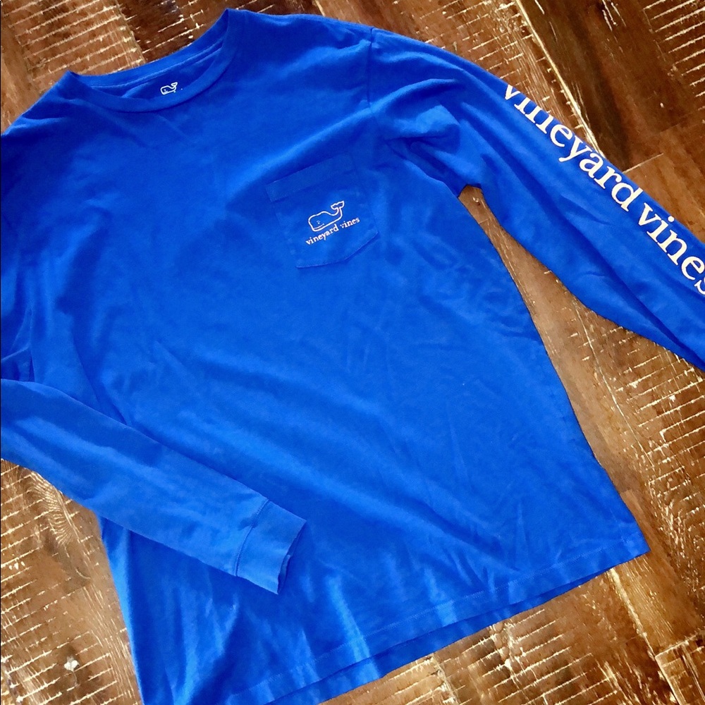 Size small and medium blue vineyard vines shirt!